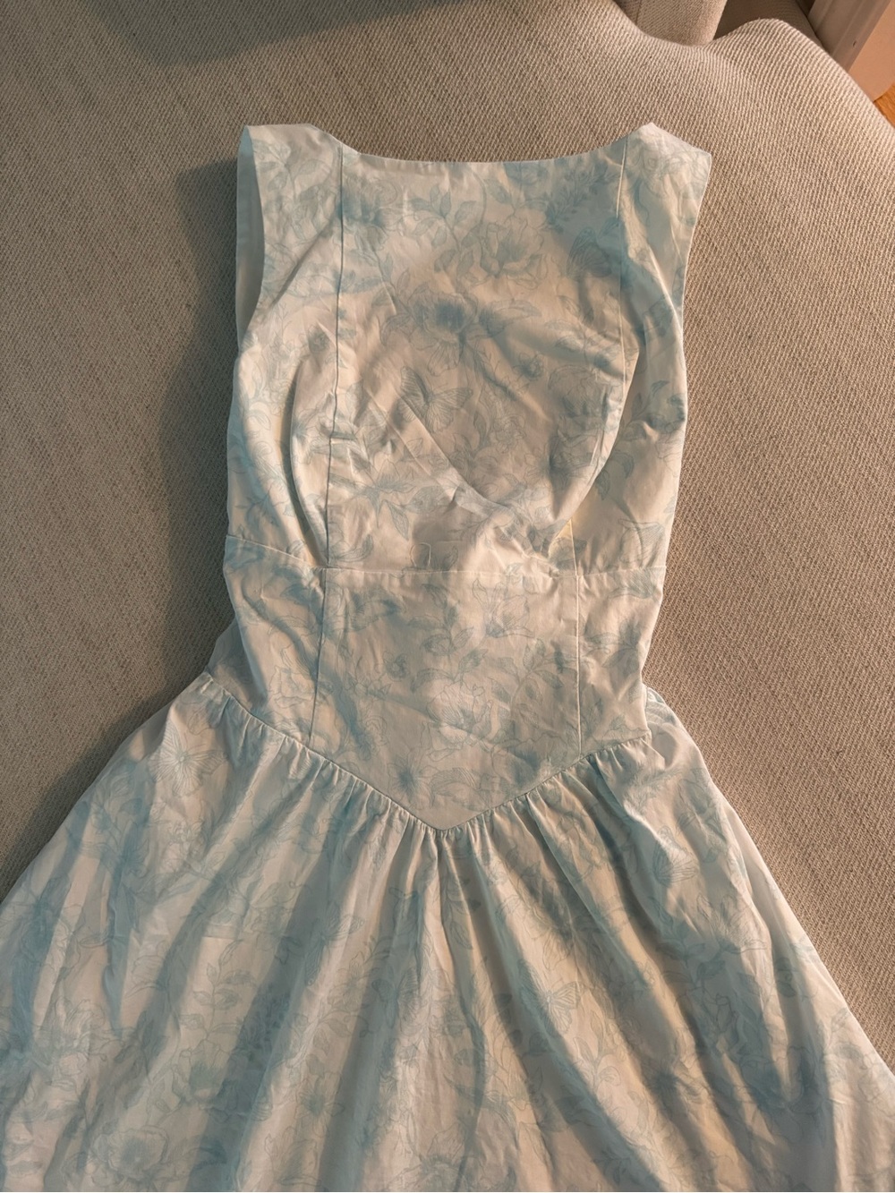 wild fable Pale Blue Floral Tie-Shoulder Top - Picture 3 of 6